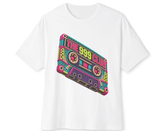 The 999 Club Cassette Tape Tee | Retro Neon 80s Music Shirt Wearable Art