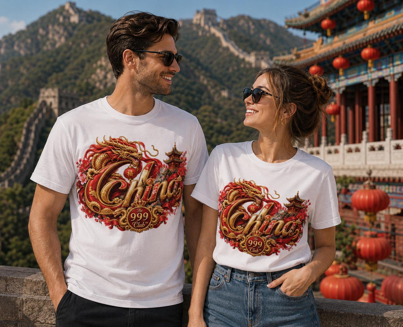 China Inspired Dragon Temple Graphic Tee: Boxy Fit, Asian Heritage Streetwear