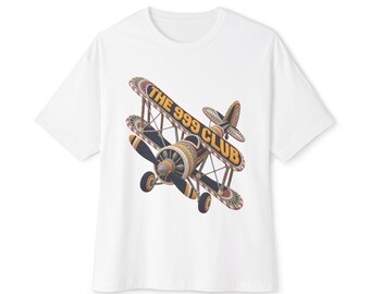 The 999 Club biplane graphic Tee | vintage airplane illustration Wearable Art