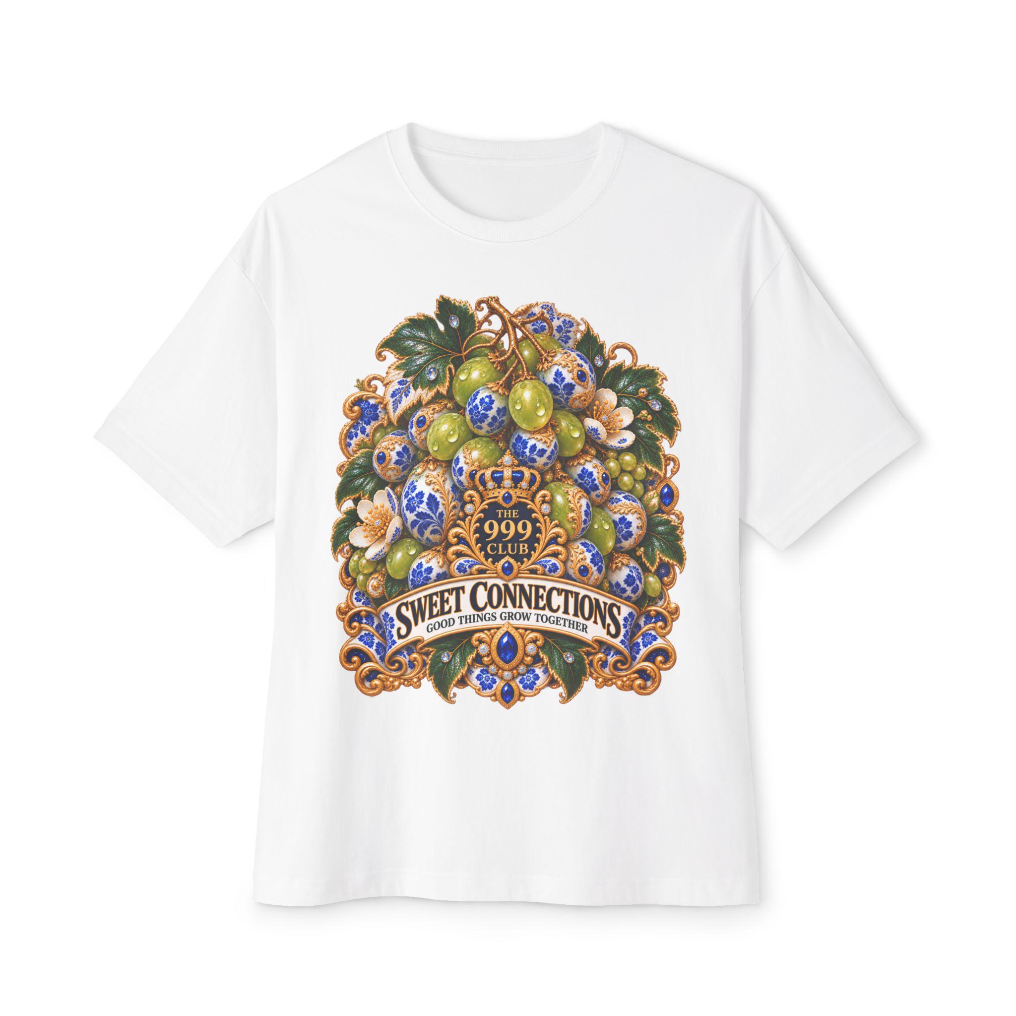Sweet Connections grape crest T-Shirt | vintage floral emblem tee