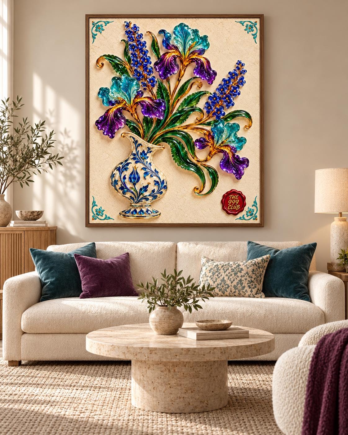 Colorful Fused Glass Poster, Vibrant Glass Panel Wall Art, Abstract Melted Glass Design, Modern Home Decor, Unique Artistic Glass Wall Print — THE 999 CLUB digital wall art
