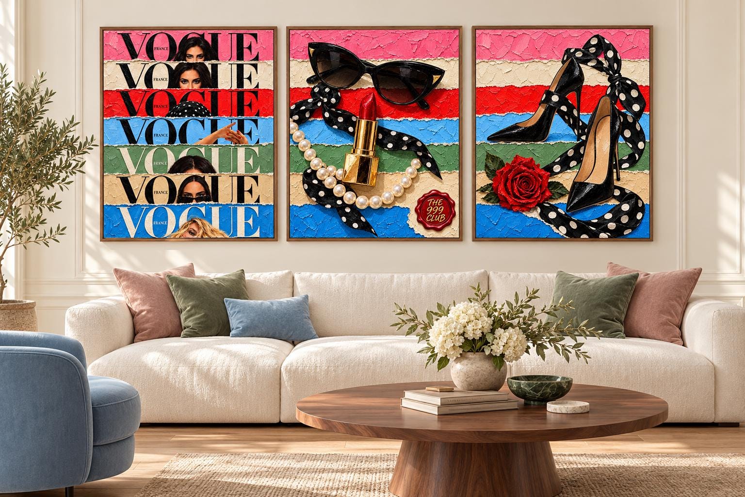 Vogue Magazine Inspired Wall Art Poster, Fashion Editorial Oil Painting, Chic Office Decor, Elegant Gallery Print for Modern Home Interiors — THE 999 CLUB digital wall art