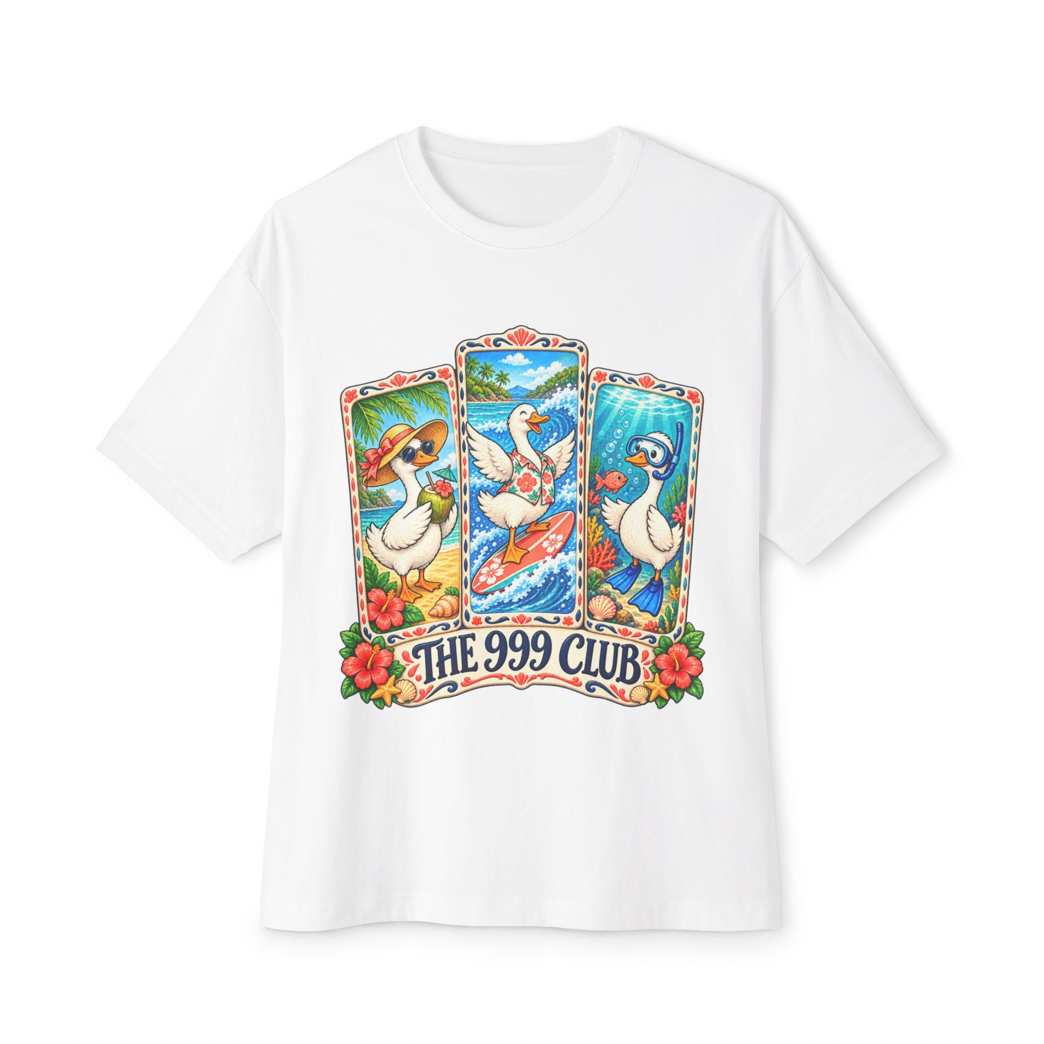The 999 Club Ducks Tee | Vintage Stained Glass Duck Illustration — THE 999 CLUB wearable art