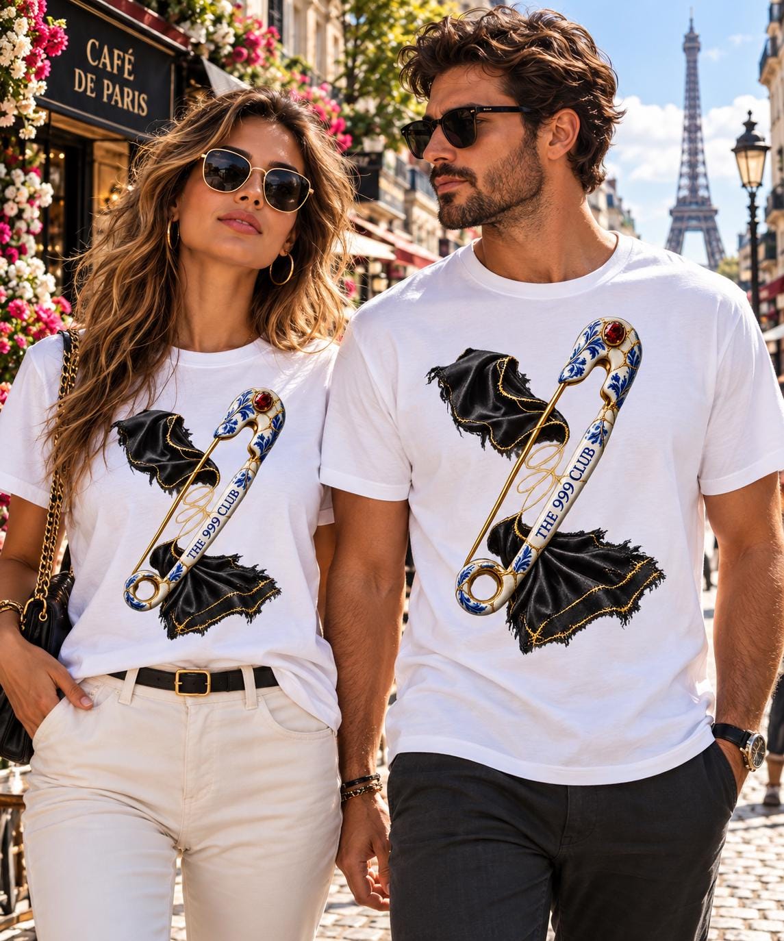 Limited Edition Gothic Bat Safety Pin Tee | The 999 Club Art (001/009)