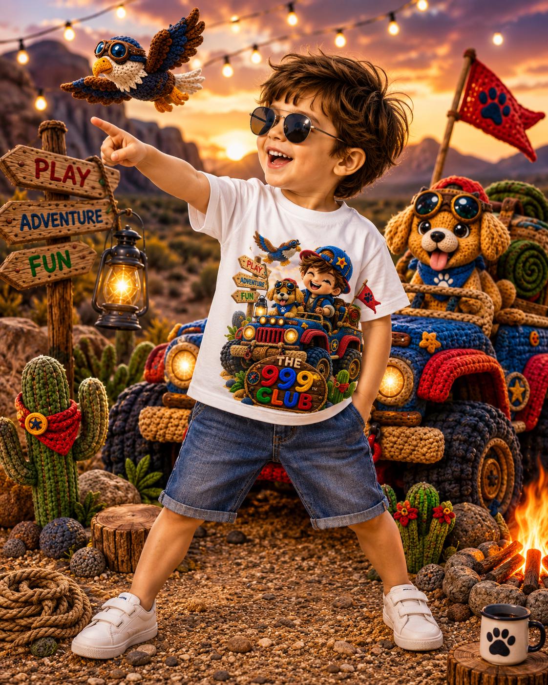 Toddler Adventure Tee, Jeep Explorer, Animal Friends, Lightweight Cotton Shirt