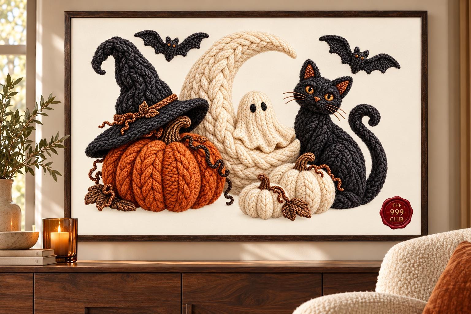 Gothic Halloween Poster, Oil Painting Style Art Print, Spooky Season Wall Decor, Vintage Autumn Home Accent, Halloween Lover Gift — THE 999 CLUB digital wall art