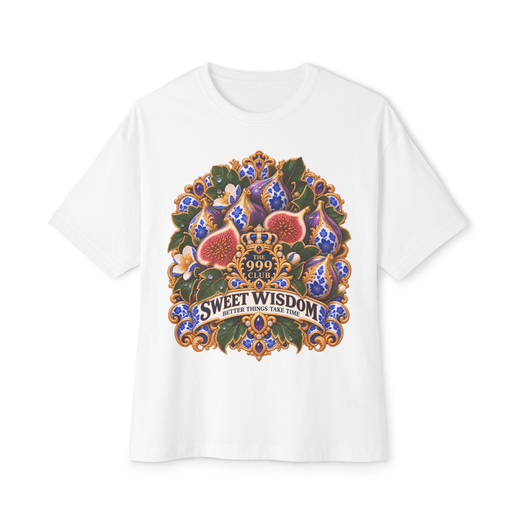 Sweet Wisdom fig floral design T-Shirt | Graphic Tee