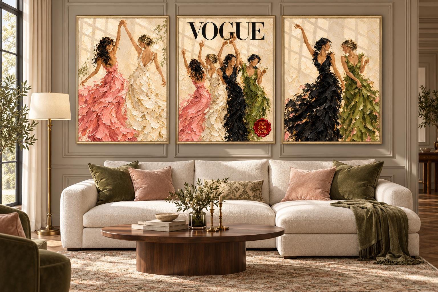 Vogue Inspired Fashion Editorial Poster, Elegant Oil Painting Wall Art, Luxury Magazine Aesthetic, Chic Modern Gallery Decor for Home — THE 999 CLUB digital wall art