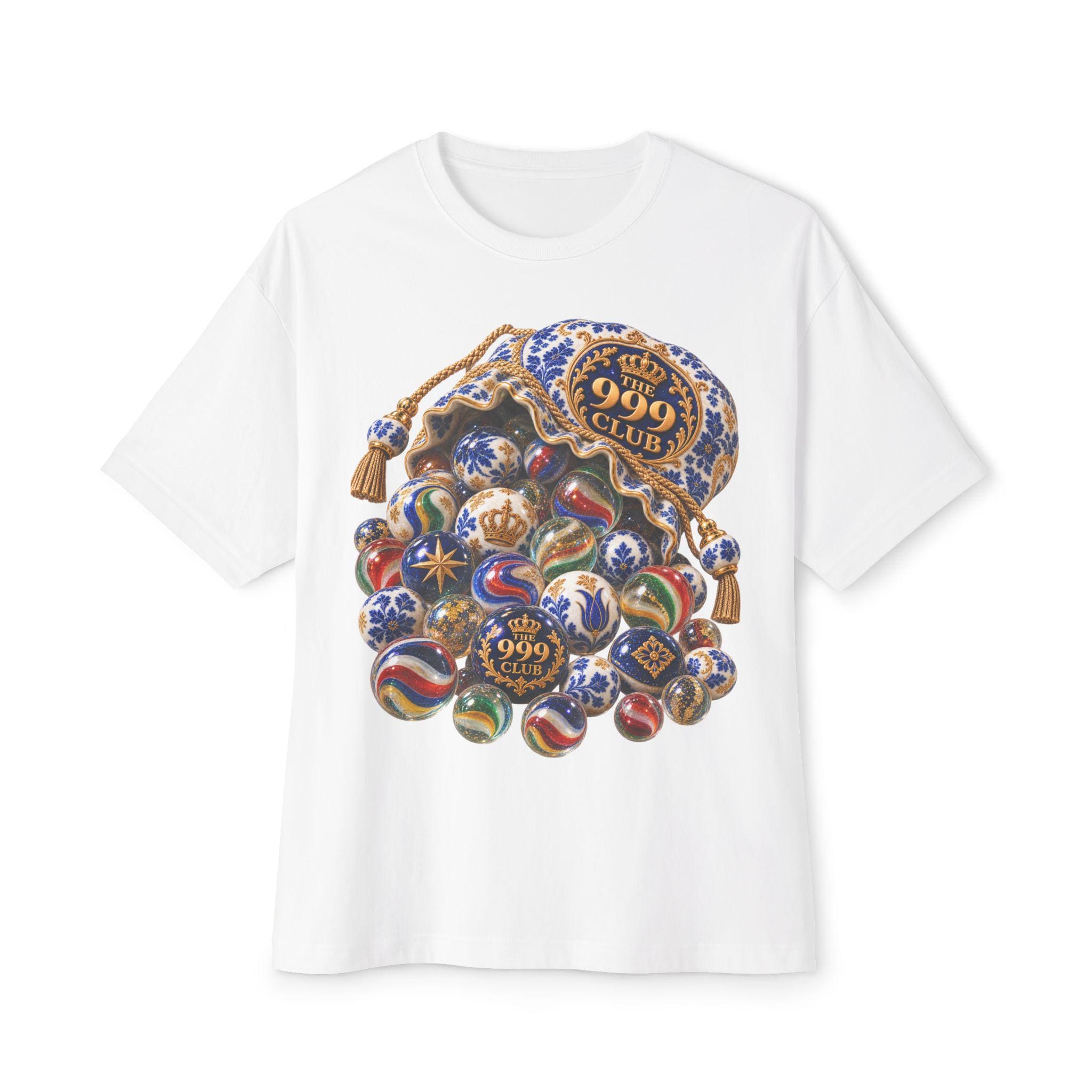 Vintage Marble Pouch tee | Ceramic Pattern Marbles Illustration