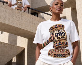 The 999 Club gavel Tee | Tribal Pattern Judicial hammer design