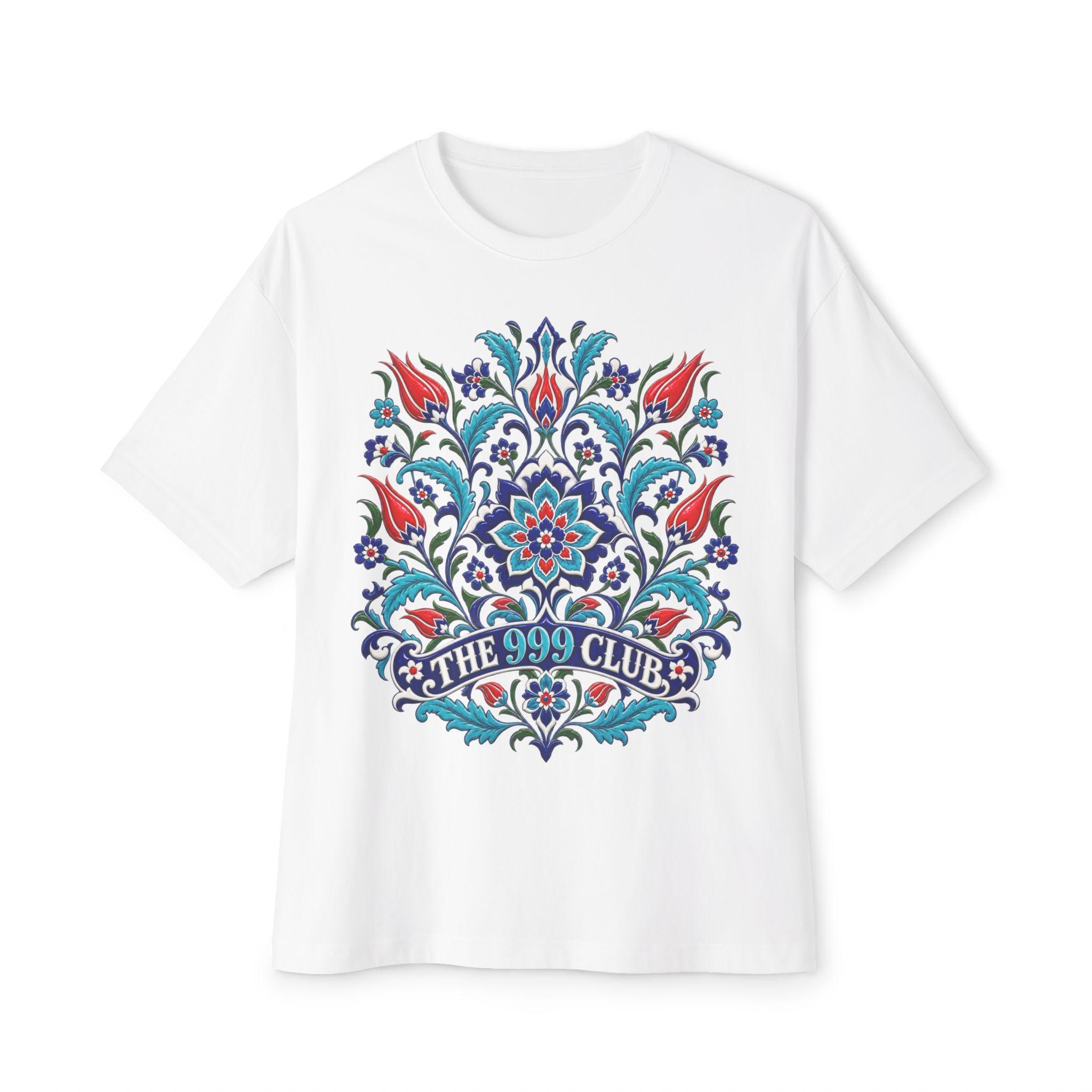 Floral Ottoman Tile The 999 Club Tee | Turkish Motif Shirt — THE 999 CLUB wearable art