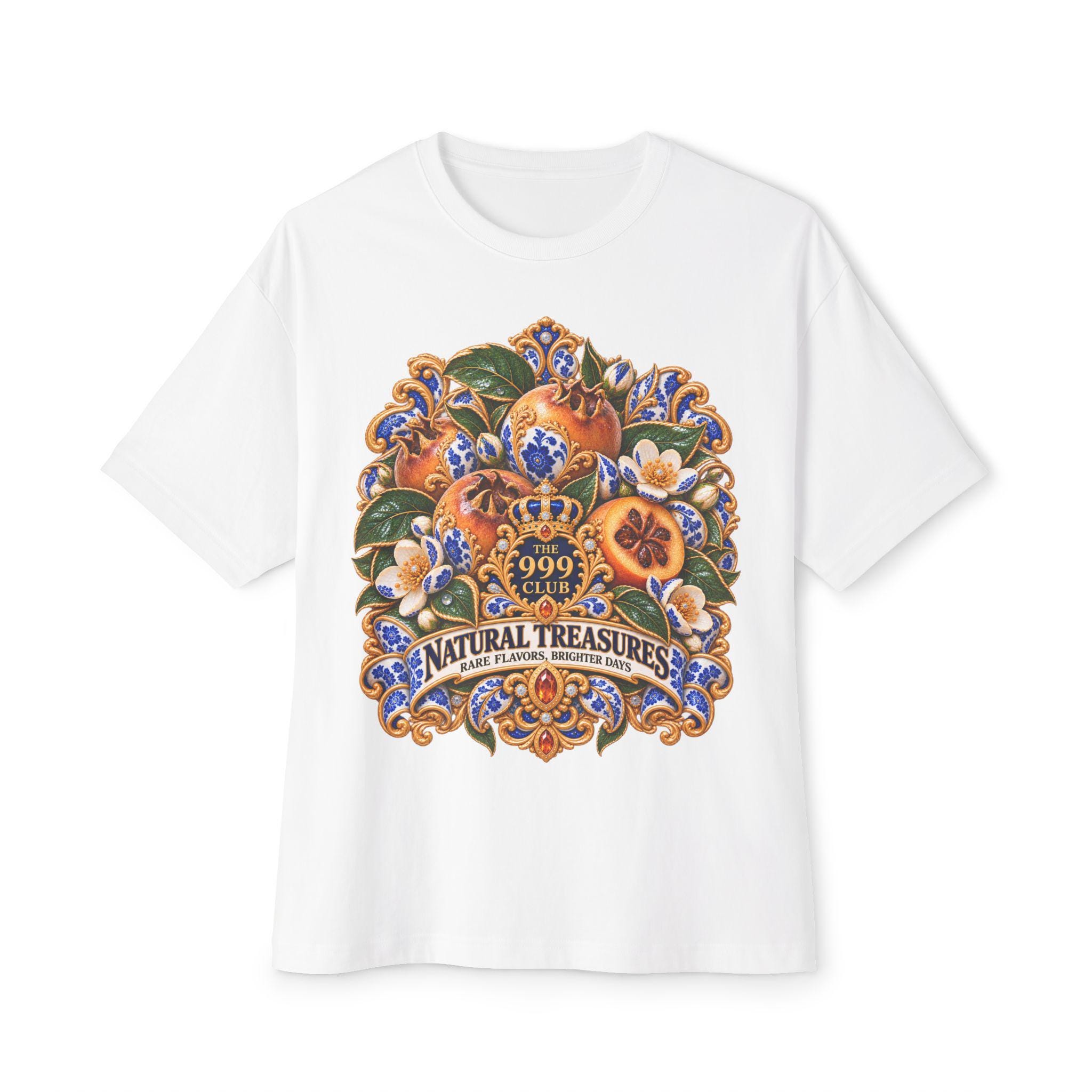 Vintage Citrus Botanical Natural Treasures Tee | Fruit Floral Illustration