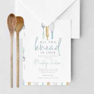 Kitchen Bridal Shower Invitation, Recipe Cooking Bridal Shower Digital Invite Template, Couples Shower Instant Download [id:5450679]