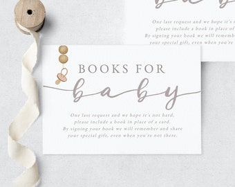 Gender Neutral Baby Shower Book Request, Neutral Nursery Baby Shower Books for Baby Template, Bassinet Baby Instant Download  [id:6573205]