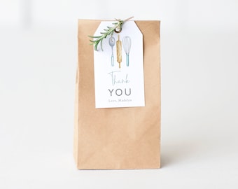 Cuisine Bridal Shower Favor Tag, Cooking Couples Shower Gift Tags, Recipe Bridal Shower Favor Tag, Cuisson Instant Download [id:5455325]