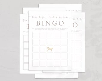 Gender Neutral Baby Shower BINGO, Neutral Nursery Baby Shower Game Template, Bassinet Baby Shower BINGO Instant Download [id:6722994]