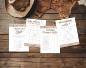 Little Cowboy Baby Shower Game Bundle, BINGO, Guess Who, The Price is Right, and Would Mommy Rather, Instant Download [id:32710688]