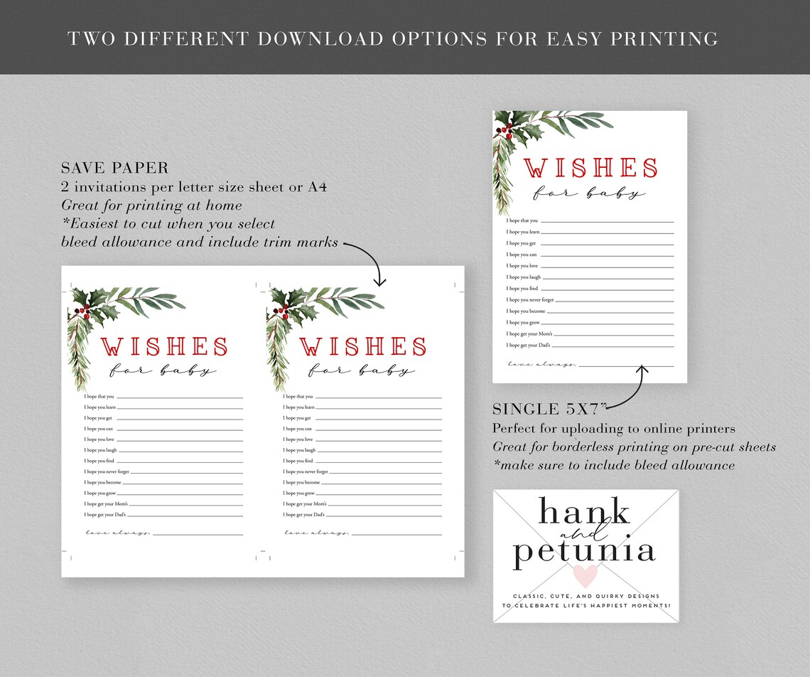 Christmas Tree Truck Back Baby Shower Wishes for Baby Baby - Etsy