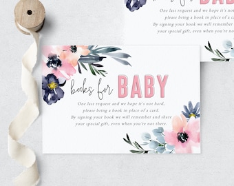 Customizable April Showers Bring May Flowers Book Request, Spring Books for Baby Template, Bring a Book Instant Download  [id:10980238]