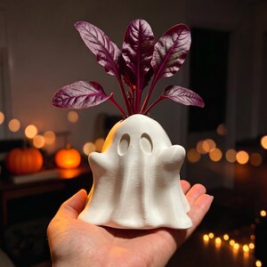 Maceta fantasma de Halloween, maceta espeluznante impresa en 3D, decoración de Halloween
