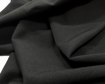 Black Polyester Fabric, Black Fabric, Black Material, Polyester Fabric, Dress Fabric, Upholstery Fabric,-4 yards