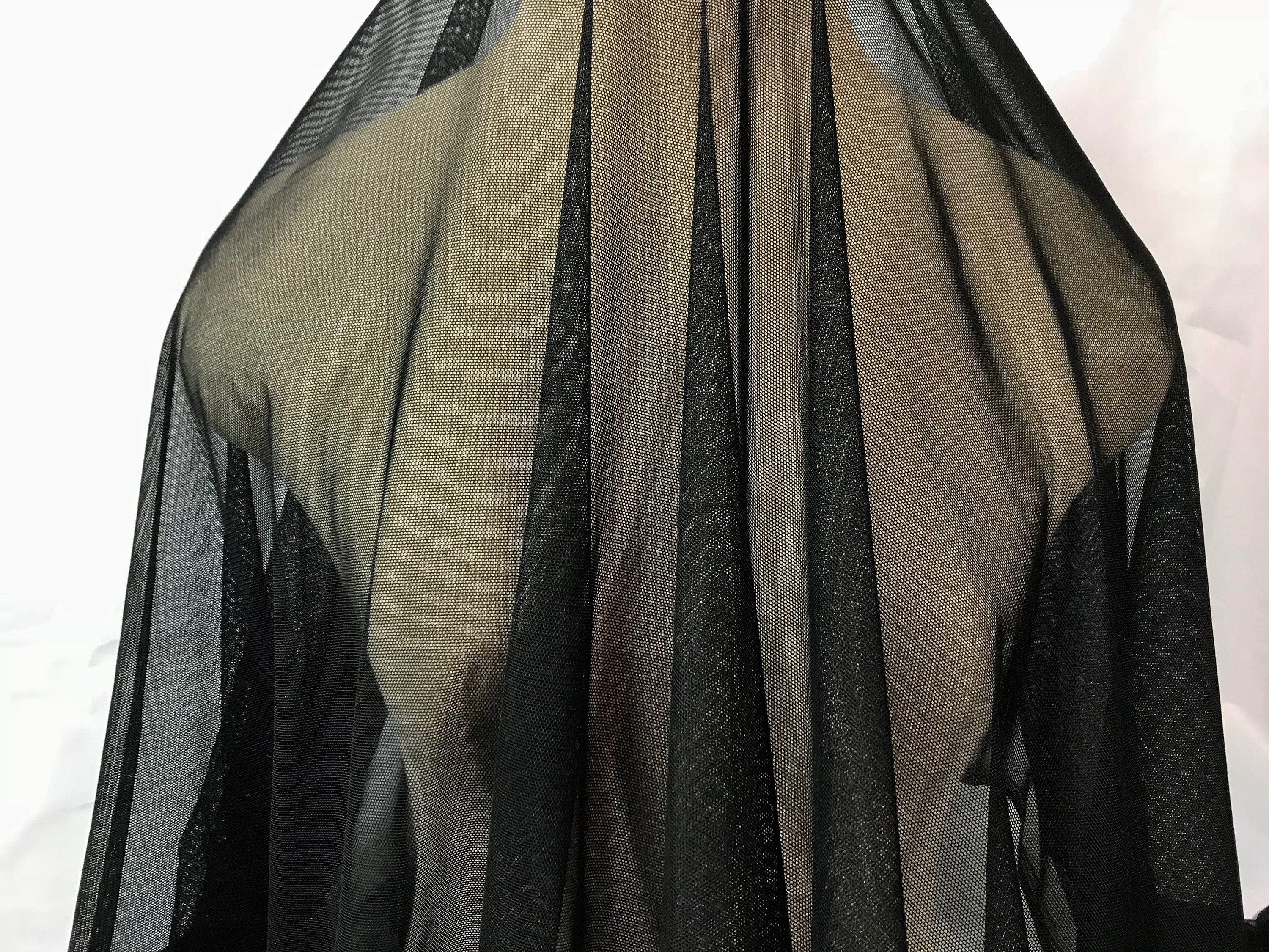 Stretchy Mesh Black Stretch Mesh Stretchy Mesh Fabric Stretch Tulle Tulle | Etsy