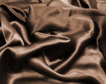 Brown Triacetate Fabric, Shiny Fabric, Shiny Material, Shiny and Matte Fabric, Triacetate Material, Brown Dress Fabric, Upholstery Fabric