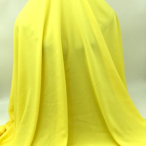 Yellow Stretch crepe, yellow crepe fabric, Dress Fabric, stretch crepe fabric,black crepe fabric, black material, lightweight fabric