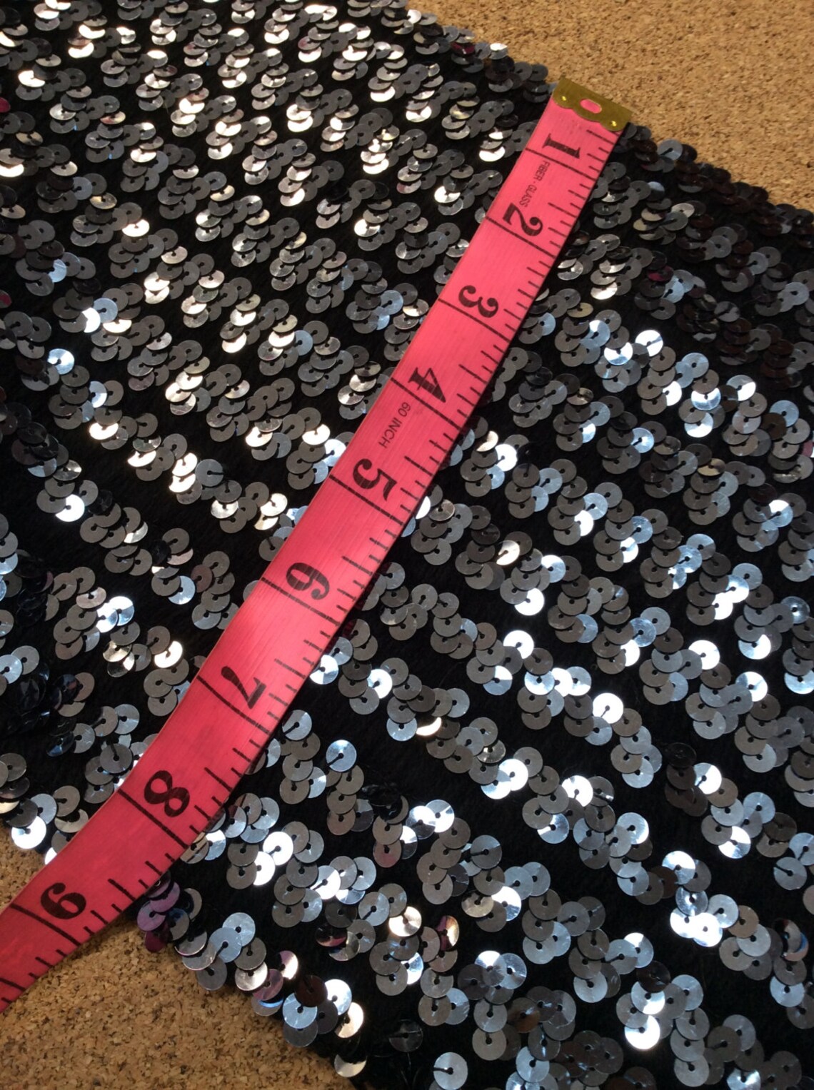 Sequin Stretch Fabric Sequins Fabric Charcoal Sequins With Etsy