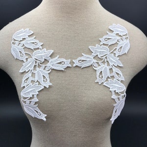 Applique in pizzo bianco, Applique floreale, Applique Guipure, Patch bianca, Applique da sposa Venise, Applique vittoriana, Applique in pizzo floreale