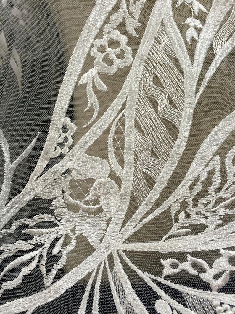 Wedding Dress Lace White Fabric Bridal Fabric Lace Fabric Embroidered Tulle light ivory Lace Material