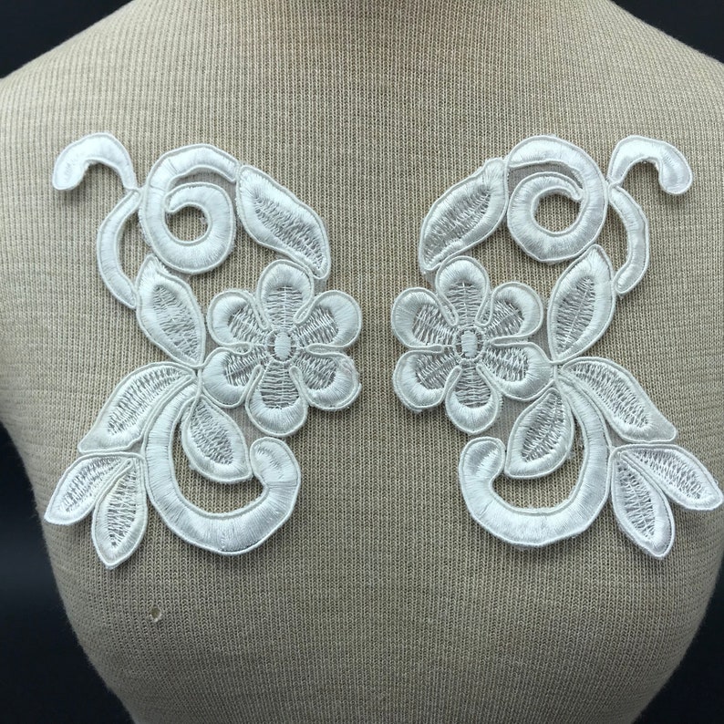 Venise Trim Bridal Applique White Lace Applique White Patch Guipure Applique Lace Floral Lace Applique Appliques Victorian Applique