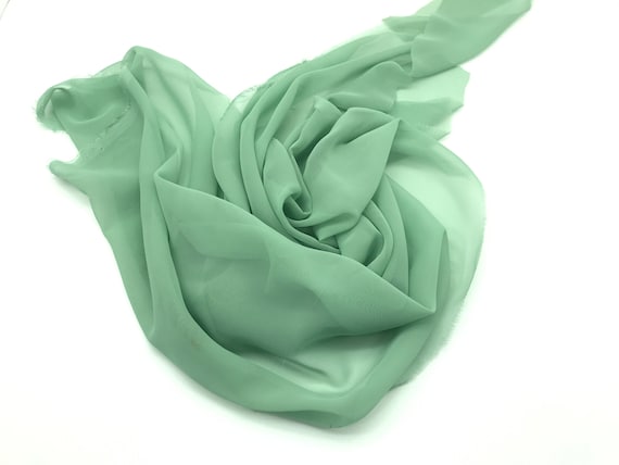 Mint green chiffon material deals
