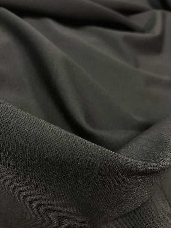Black Light Face Ponti, Lightweight Stretch Fabric