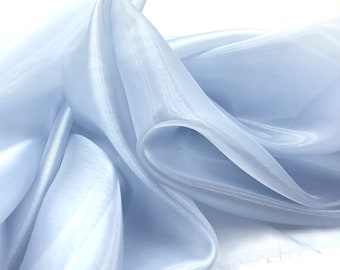 Organza Fabric periwinkle sheer Material, fabric sold by the yard