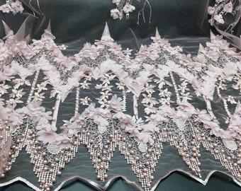 Fancy jurk van tule met 3D-bloem en kralen