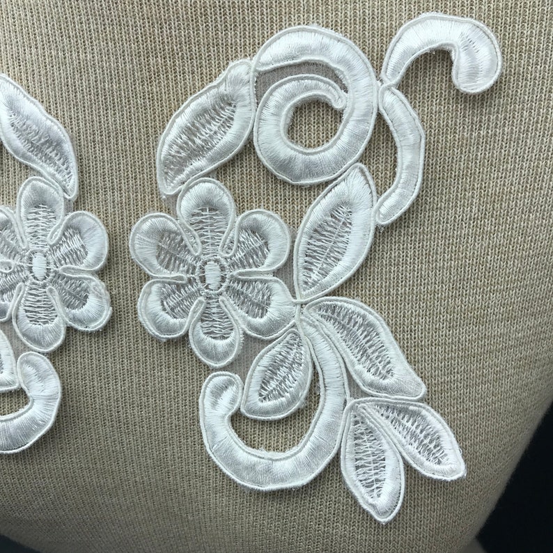 Venise Trim Bridal Applique White Lace Applique White Patch Guipure Applique Lace Floral Lace Applique Appliques Victorian Applique