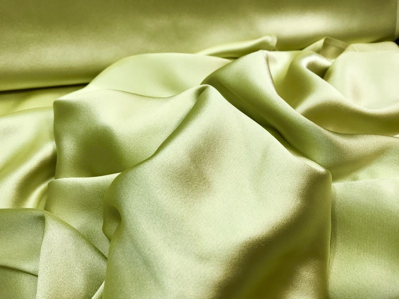 Upholstery Fabric Dress Fabric Green Silk Fabric Green Silk Silk Fabric Flowy Material Material Soft Fabric Bright Green Material