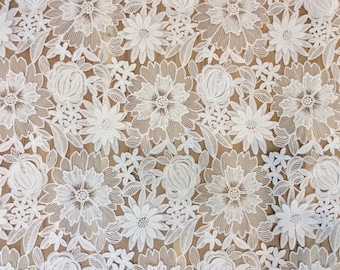 Bridal  floral  3 d fabric, wedding dress material