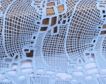 Lace Fabric, Blue Lace, Guipure, Blue Lace fabric, Guipure Lace, Baby Blue Lace Material, Pastel Blue Lace, Dress Fabric, Fashion Lace