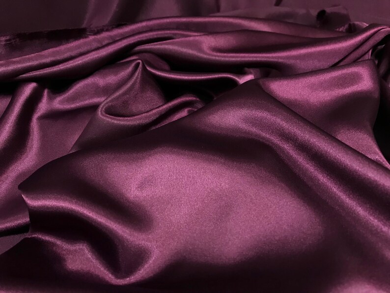 Soft Fabric Fabric Purple Satin Fabric Purple Polyester Satin Dress Material Flowy Fabric Purple Flowy Fabric Shiny Material