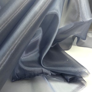 Organza Fabric dark blue sheer Material, fabric sold by the yard