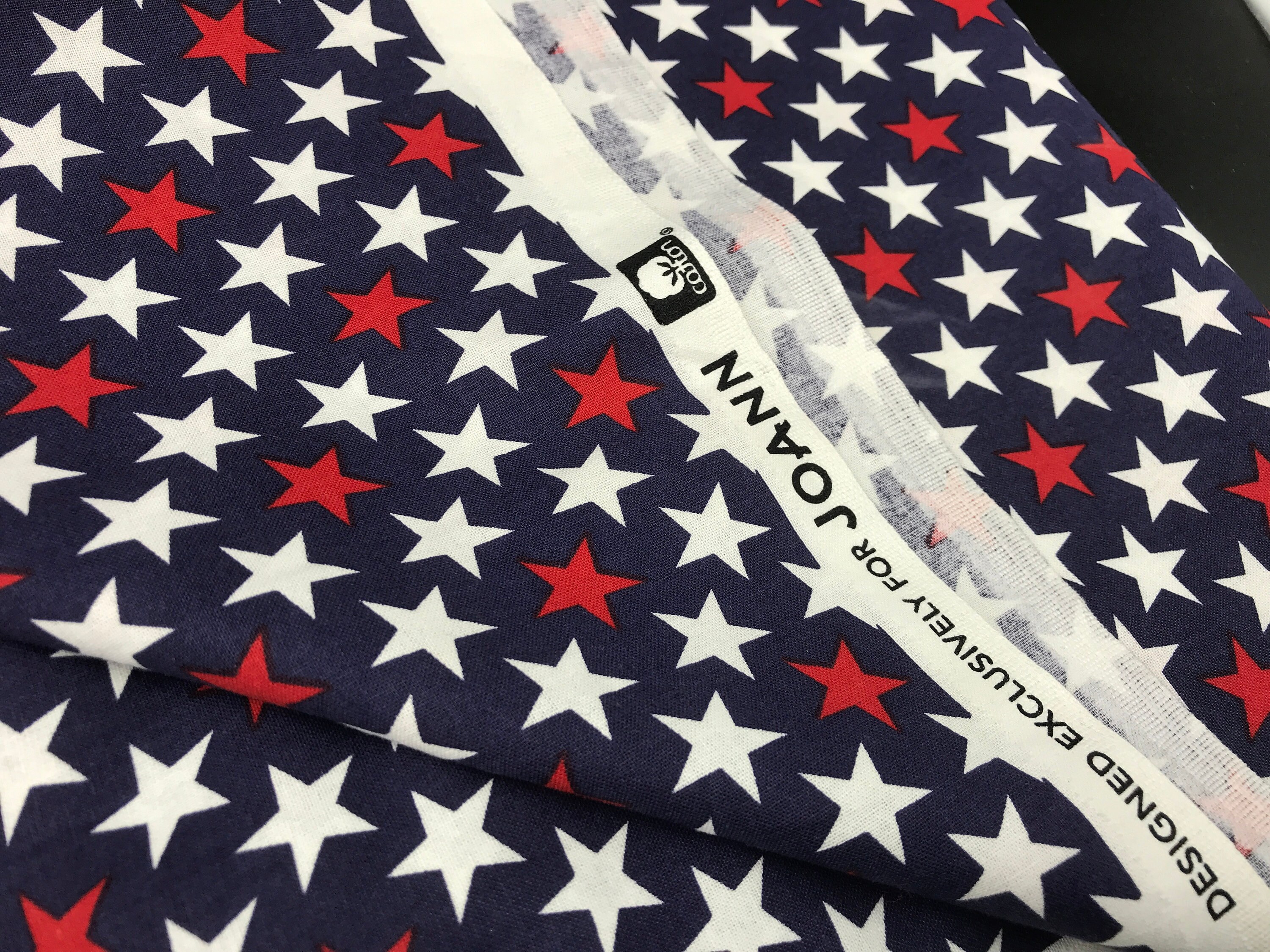 Cotton Fabric Joann Fun Fabrics Print Material Stars Etsy UK