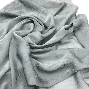 Gray silver crushed Chiffon Sheer Material