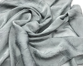 Grau Silber zerkleinert Chiffon schiere Material