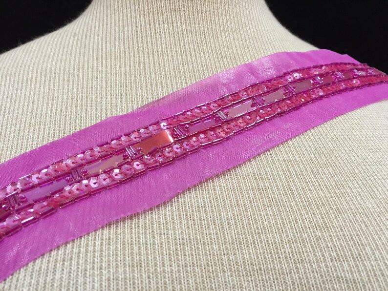 pink sequin belt
