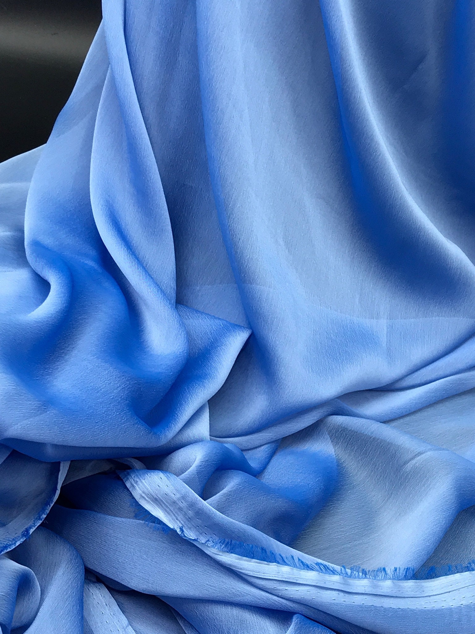 Blue Polyester Chiffon Blue Chiffon Fabric Two Tone Fabric Etsy