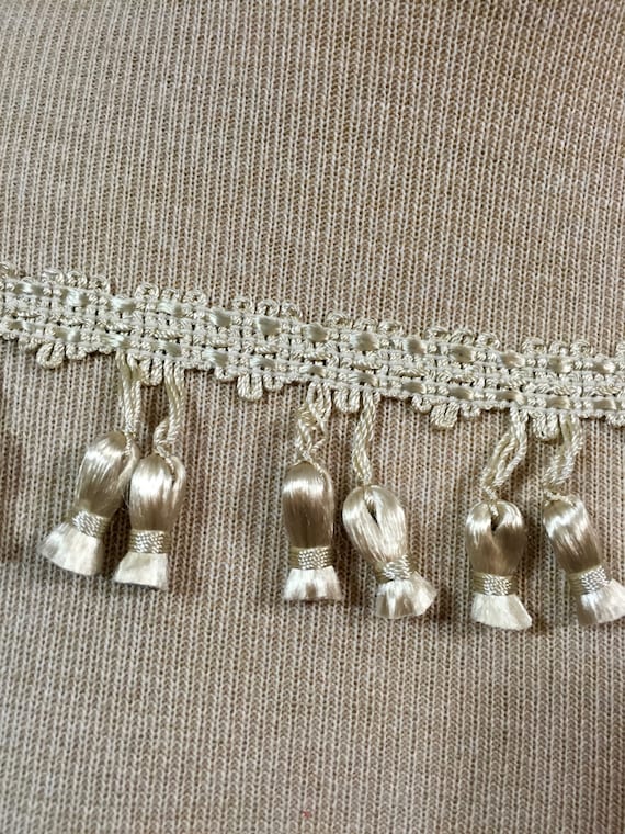 Beige Tassel fringe Trim, DIY Lampshade Supply, Decorative Home Decor Trim