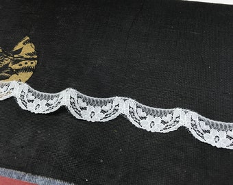 White scallop  lace trim, white lace trim, lace trim, 10 yards trim fabric lace