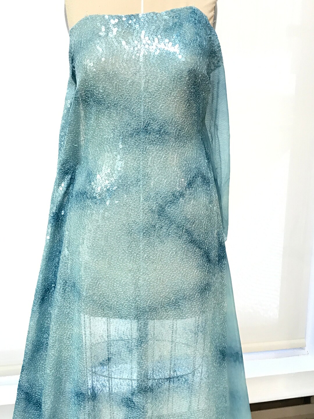 Vintage Tie Dye Sequins Fabric, Sequin Dress Fabric Etsy